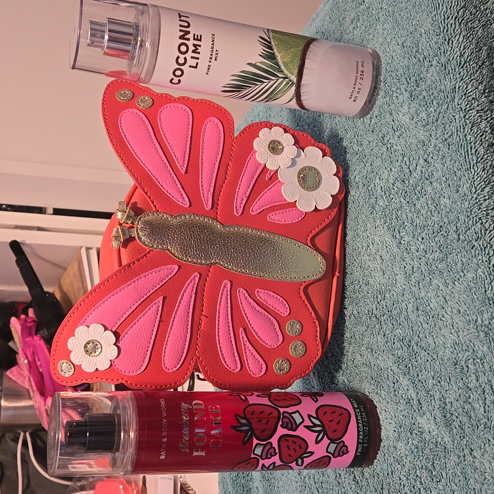 Butterfly mini backpack and body sprays